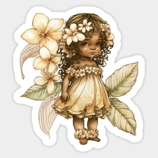 Plumeria Flower Fairy Girl Cute Hawaii Cicely Mary Barker Sticker